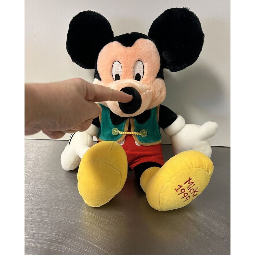 Vintage Disney Mickey Mouse Large  Approximately 19”Plush Christmas 1999